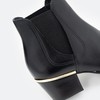 Bota Cano Curto Couro LC 63500 Detalhe Dourado Preto