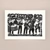 J Borges G - Banda De Pífanos Do Sertão Xilogravura Original e Assinada + Tubo