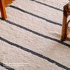 Felpudo Tapete Listrado 200x150 - Natural / Preto