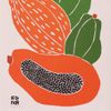 Edna M - Mamão Xilogravura + Moldura
