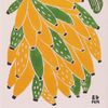 Edna M - Banana Xilogravura + Moldura