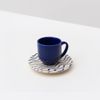 Ilheus Xicara De Cafe 100Ml Com Pires - Azul/Natural