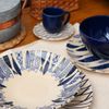 Ilheus Xicara De Cafe 100Ml Com Pires - Azul/Natural
