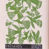 Gustavo Borges P - Pássaros Verde Xilogravura + Moldura