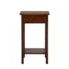 Antigo Moderno Mesa Lateral - Castanho Rustico