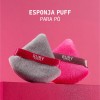 Esponja Puff para Pó Triangular Cinza - Ruby Kisses