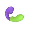 Vibrador Ponto G, Clitóris e Vagina Orgasmic Roxo/Verde - Intt Cosméticos