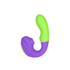 Vibrador Ponto G, Clitóris e Vagina Orgasmic Roxo/Verde - Intt Cosméticos