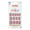 Unhas Postiças Kiss New York Salon Color Curta - Beautiful