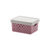 Cesto Organizador com Tampa Rose 19x14x10cm