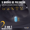 Vibrador e Sugador de Clitóris 3 em 1 Enjoy Love Delirium  - Preto