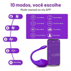 Vibrador feminino calcinha controlado por aplicativo a distância - Enjoy Love Sensation Roxo