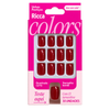 Unhas Quadrada Curta Vermelho Bordô - Ricca