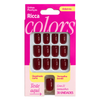 Unhas Autoadesivas Quadrada Curta Vermelho Bordô - Ricca