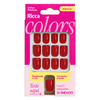 Unhas Autoadesivas Quadrada Curta Vermelho Paixão - Ricca