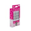 Unhas Stiletto Média Pérola Cinza - Ricca
