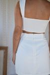 Saia Mini Linho Off White