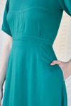 Vestido Circle Linho Esmeralda