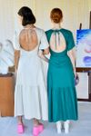 Vestido Circle Linho Esmeralda