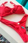 Biquíni CALCINHA Asa-Delta Veludo Vermelho - Cannes