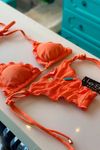 Biquíni CALCINHA Veludo Laço Laranja - Velour | kit-89XUFMAN3