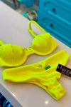 Biquíni TOP Texturizado Amarelo Neon - Positano | kit-XHWQWBB17
