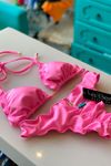 Biquíni TOP Cortininha Rosa Liso - Cannes | kit-18GUOPZEB