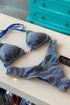 Biquíni TOP Lurex Cortininha Azul - Los Roques BICOLOR (R2) | kit-91EYHHGIH