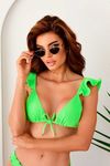 Biquíni TOP Babado Anarruga Verde Neon - Félix