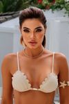 Biquíni Top Cortininha Laser Off White Pérola - Aruba