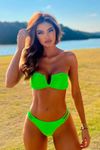 Biquíni Decote V Semi-Fio Verde-Neon - Bora Bora
