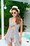 Saída de Praia Kaftan Animal Print - Sicília