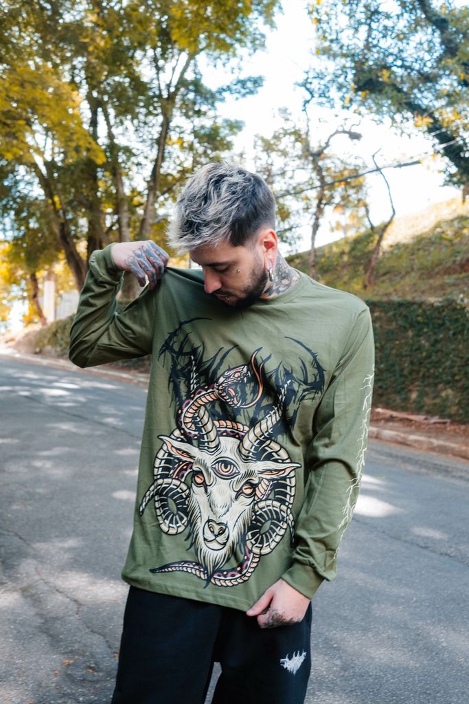 ギルドオブクラフツ　Bryan サイズ6 Camiseta Manga Longa - Trevos Green - Brutal Kill