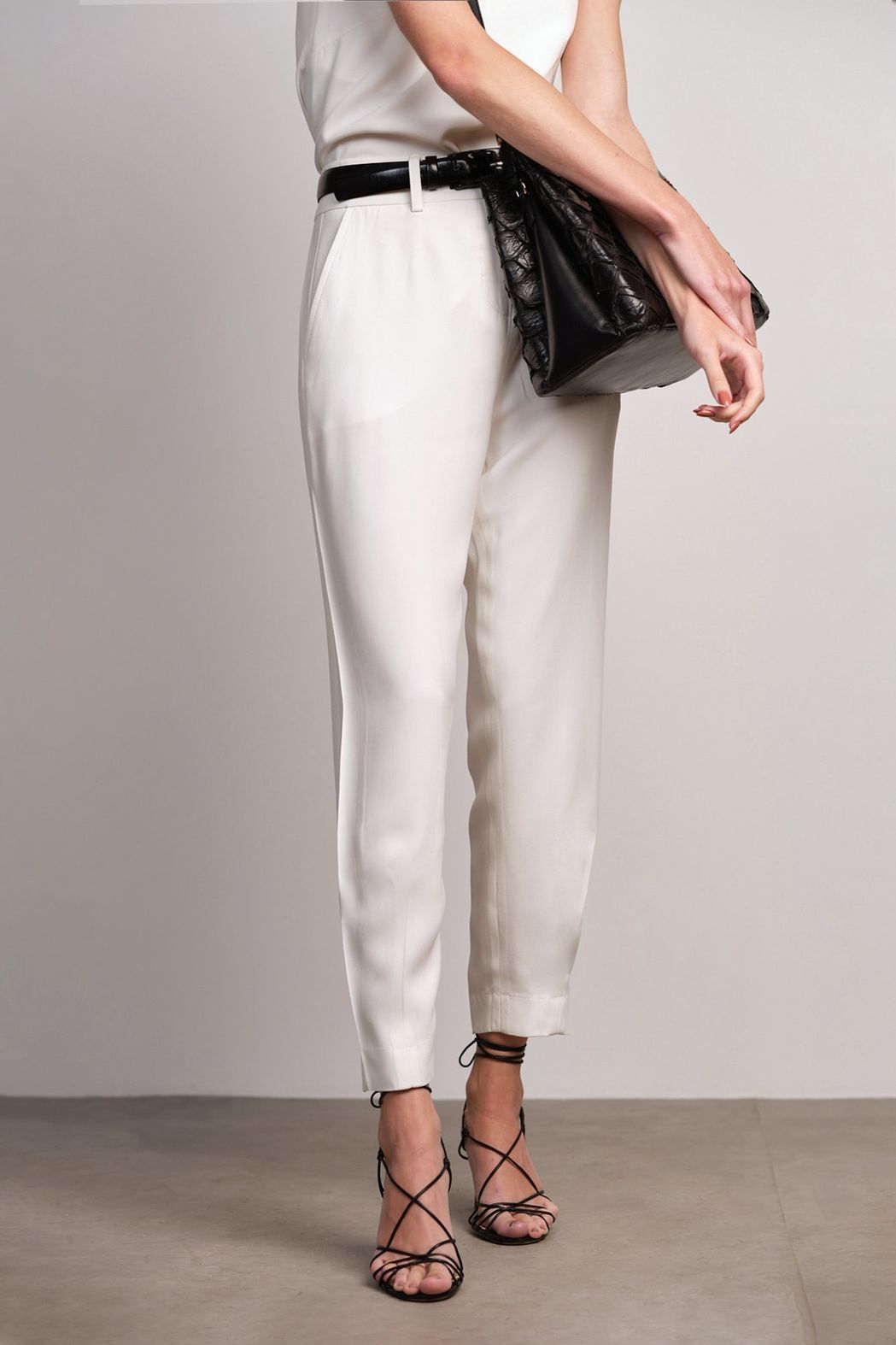 Calça Crepe Patou Off White Evelyn 