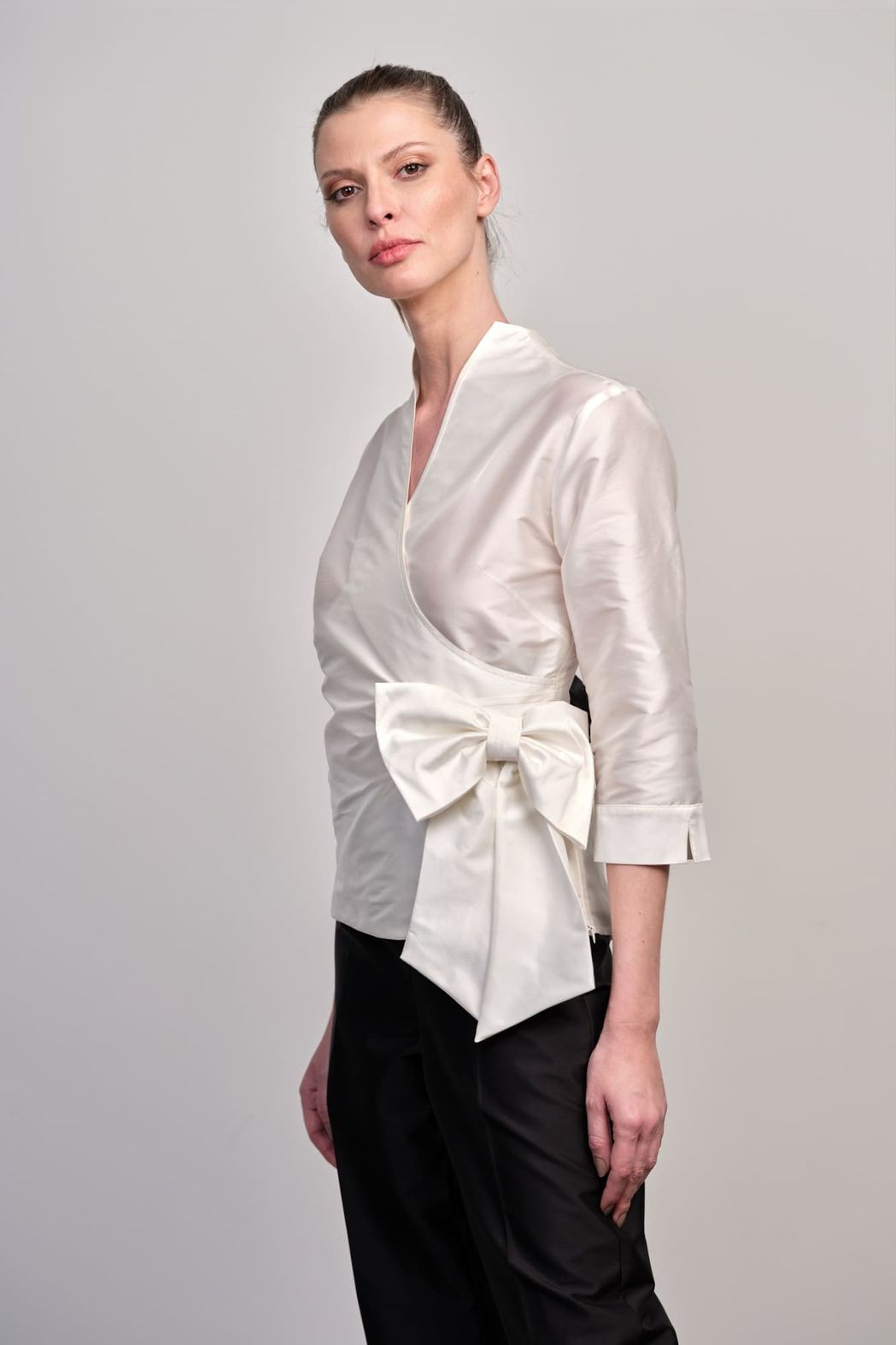 Blusa Tafetá Off White Livia 