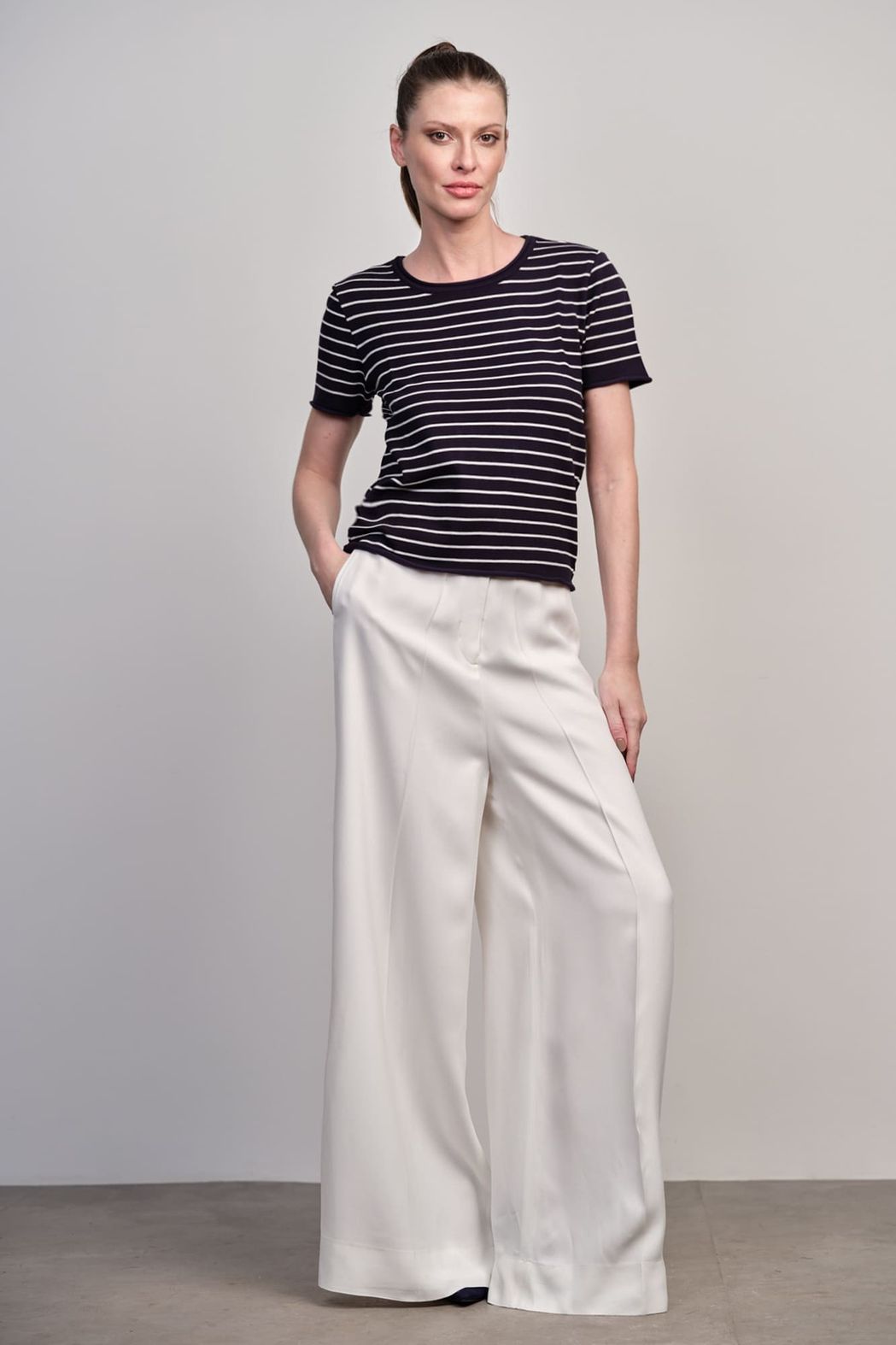 Calça Crepe Patou Off White Fernanda