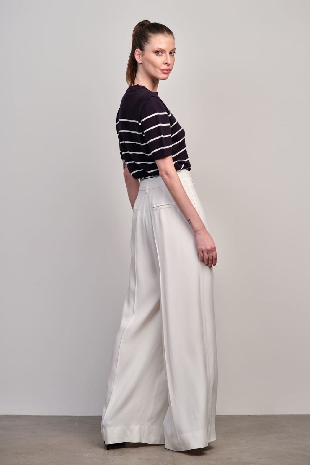 Calça Crepe Patou Off White Fernanda