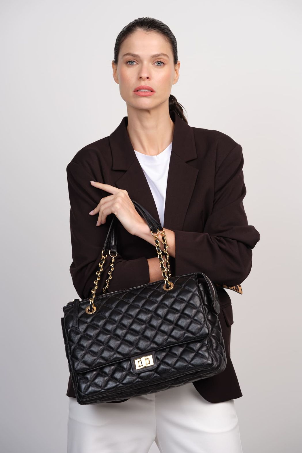Bolsa Couro Quadrada Jasmine
