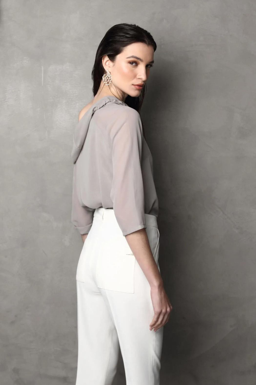 Blusa Helena Cimento