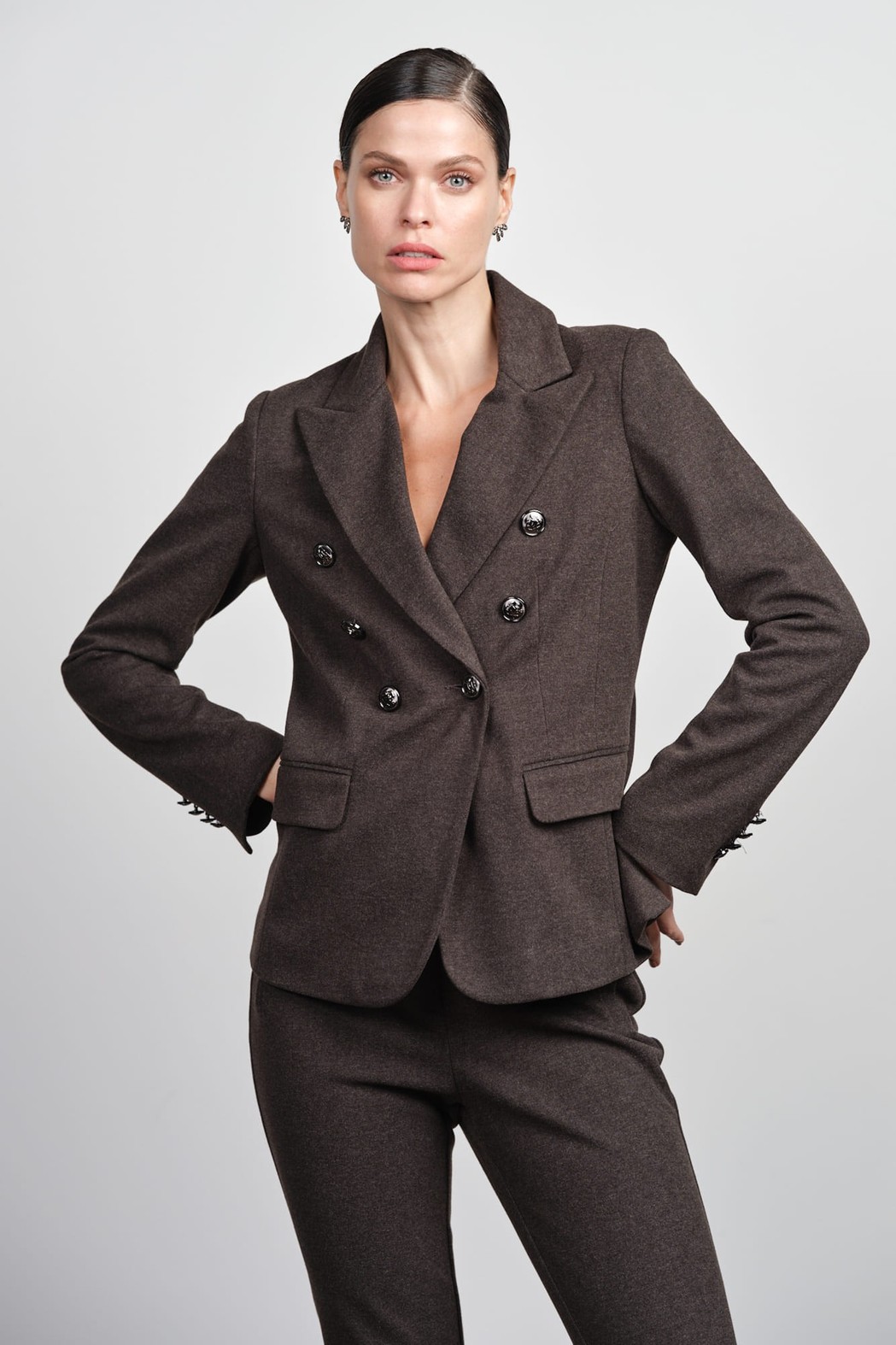 Blazer de Lã Anna Cinza