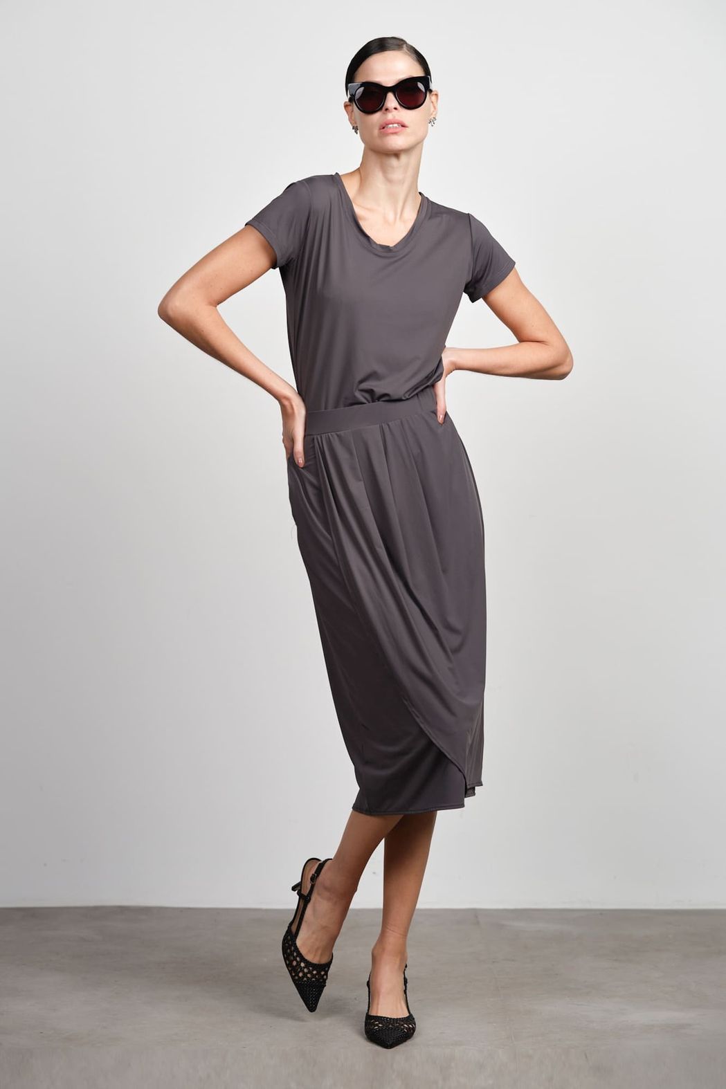 Blusa Fluity Cinza Ines