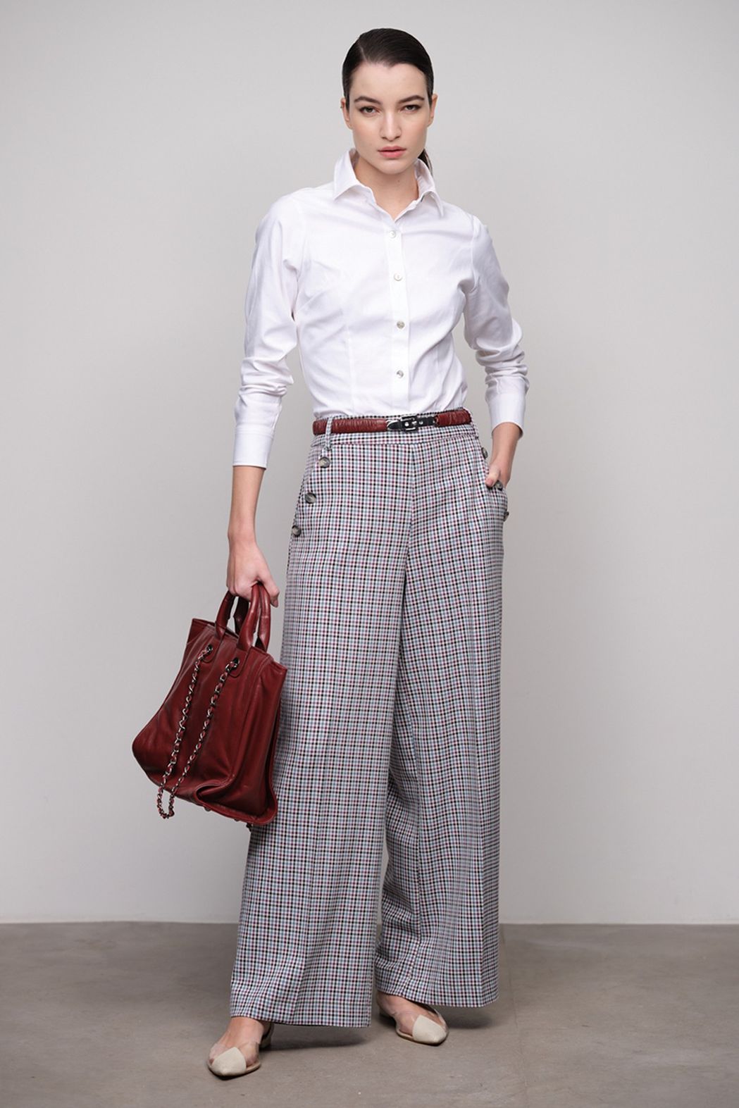 Camisa Tricoline Violet Branca