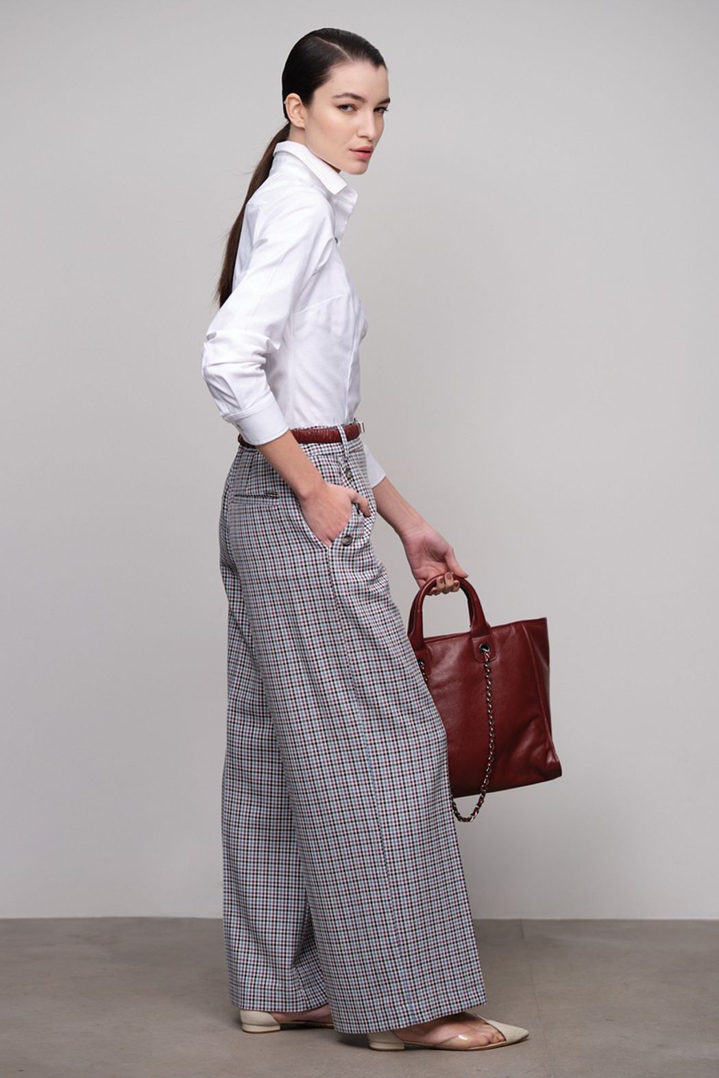 Camisa Tricoline Violet Branca