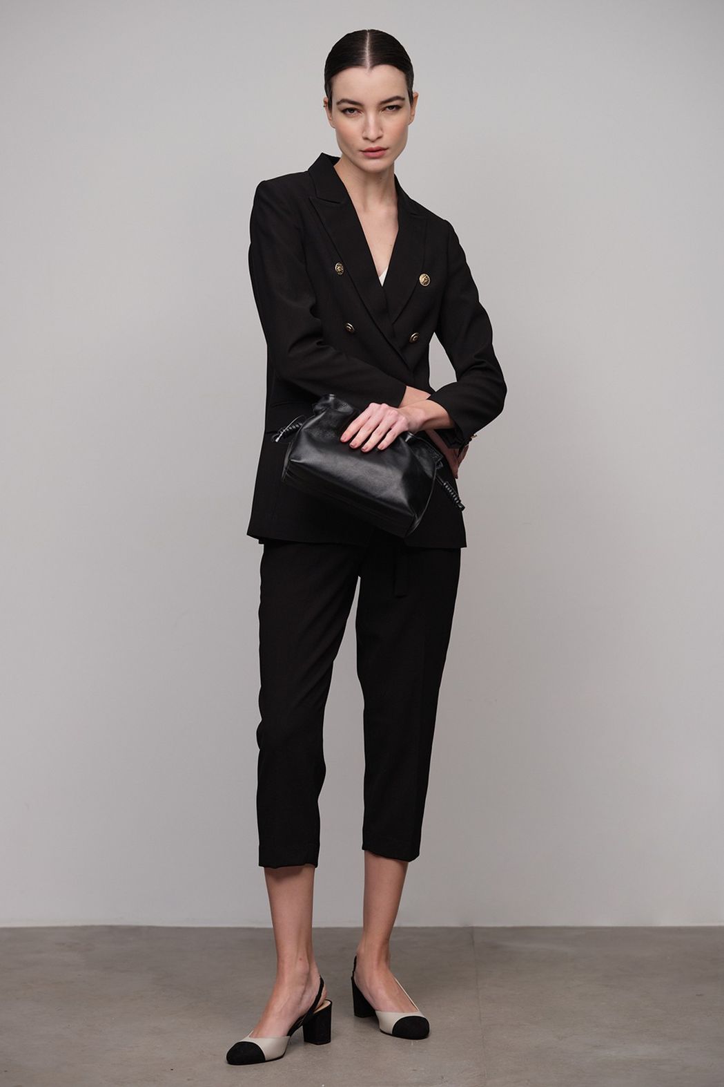 Bolsa Cintia Couro Preto