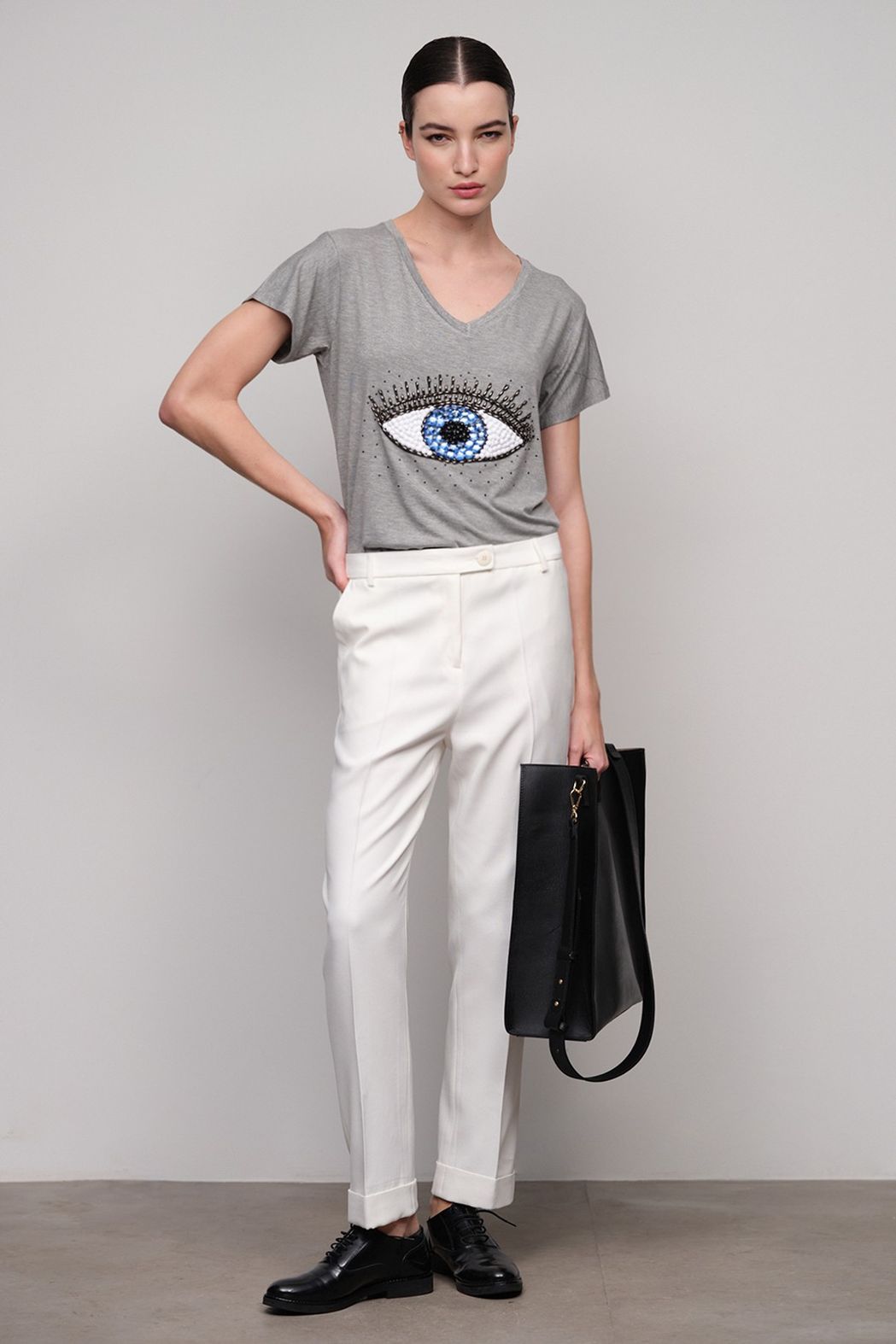 T-Shirt Olho Grego Thais Off White