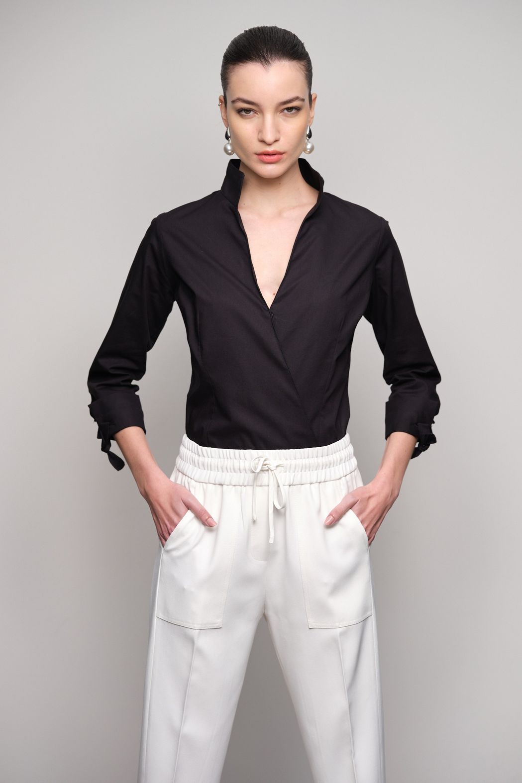 Calça Crepe Patou Off White  Lucia 