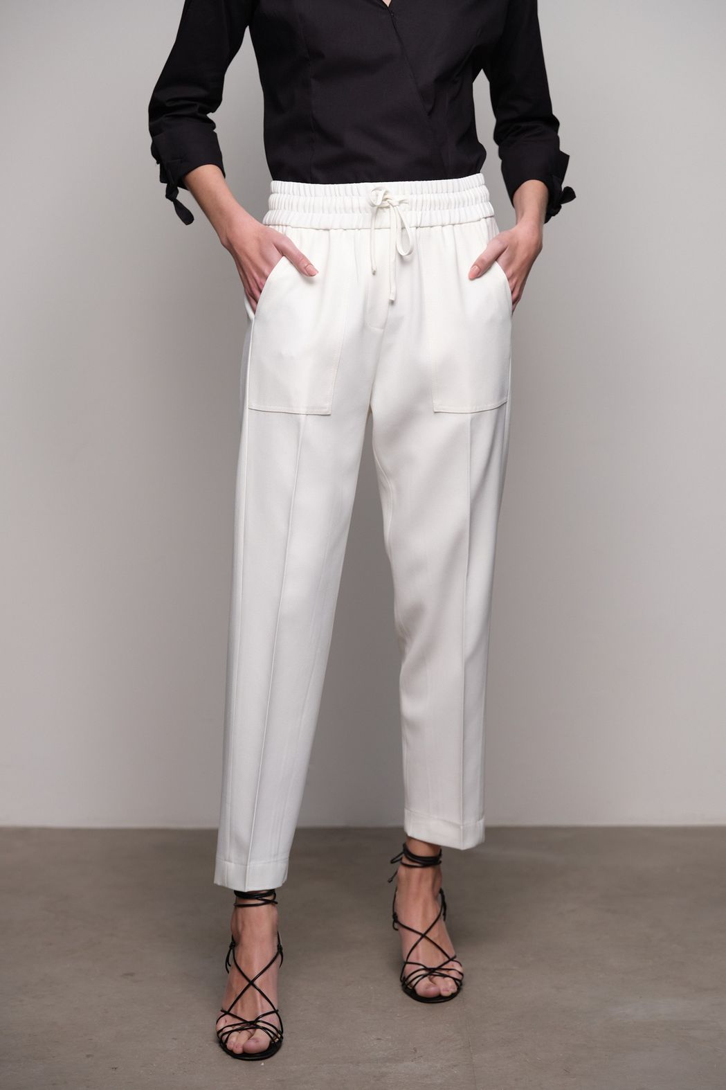 Calça Crepe Patou Off White  Lucia 