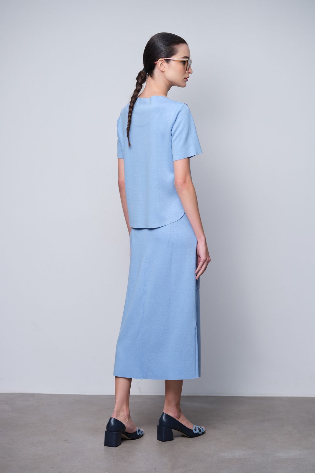 Conjunto Malha Azul Claro Paula