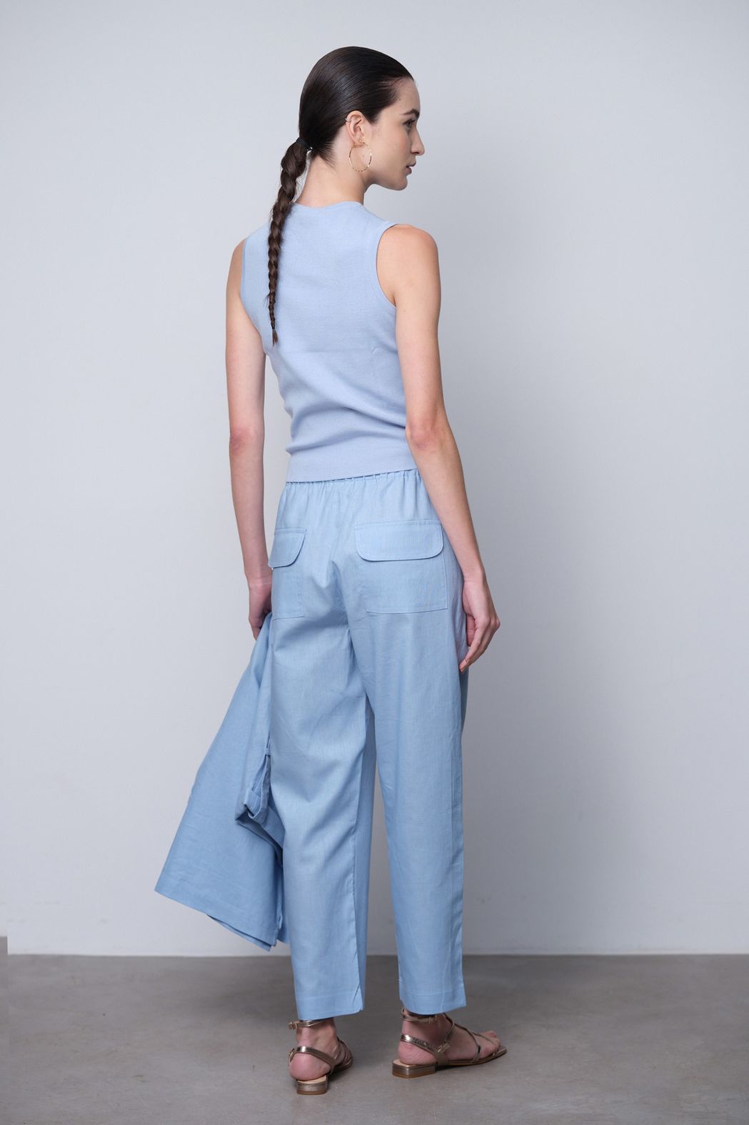 Conjunto Linho Azul Claro Vivian