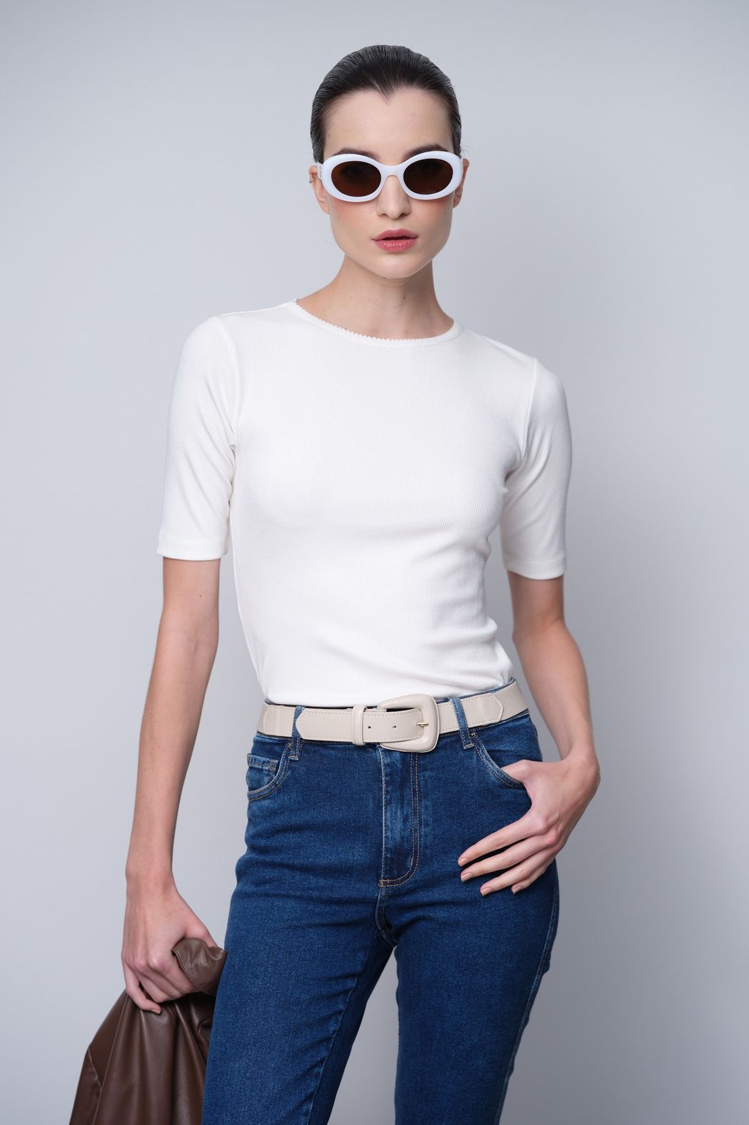 Blusa Trico Off White Adriana